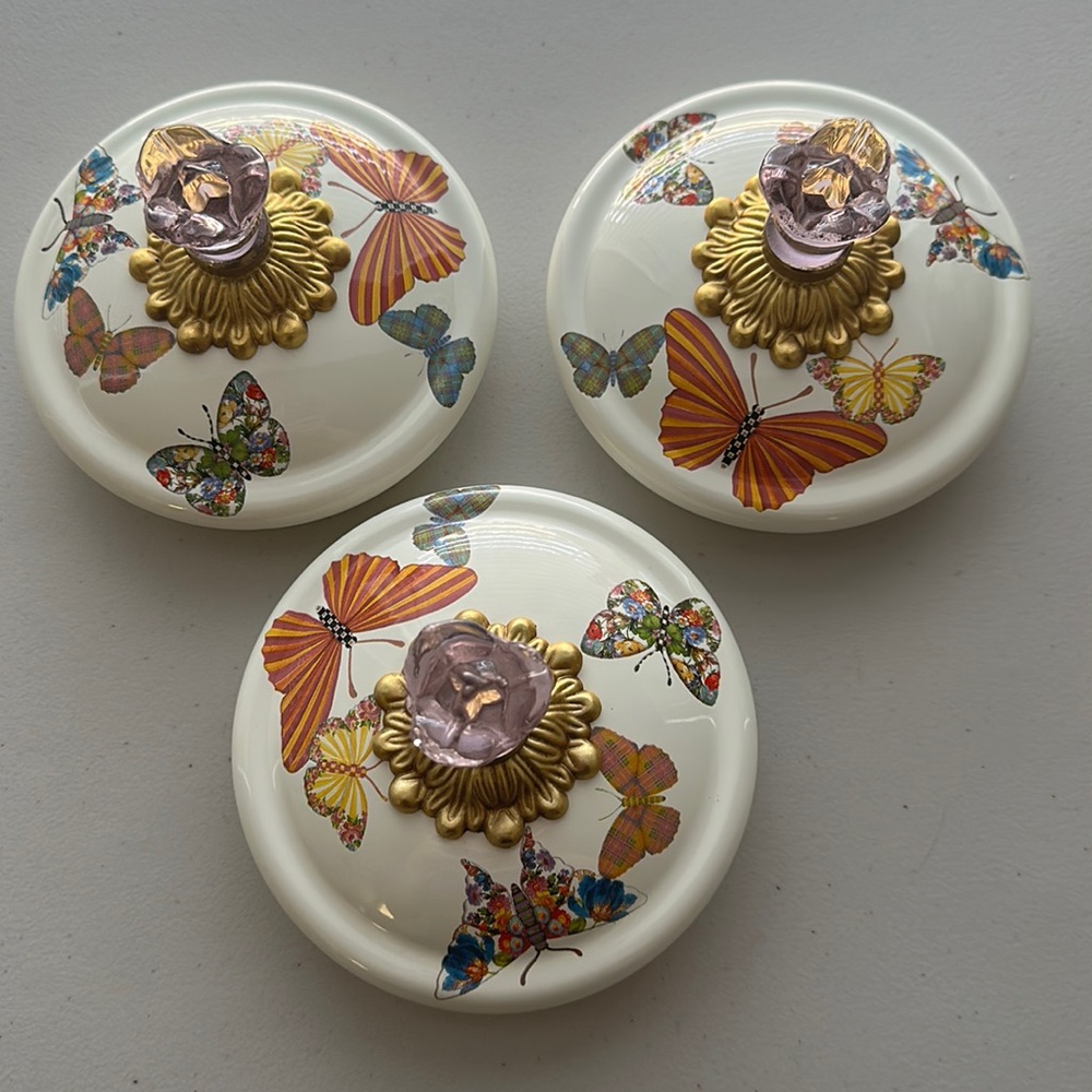 Mackenzie Childs Butterfly Garden Lid. 1 Only.